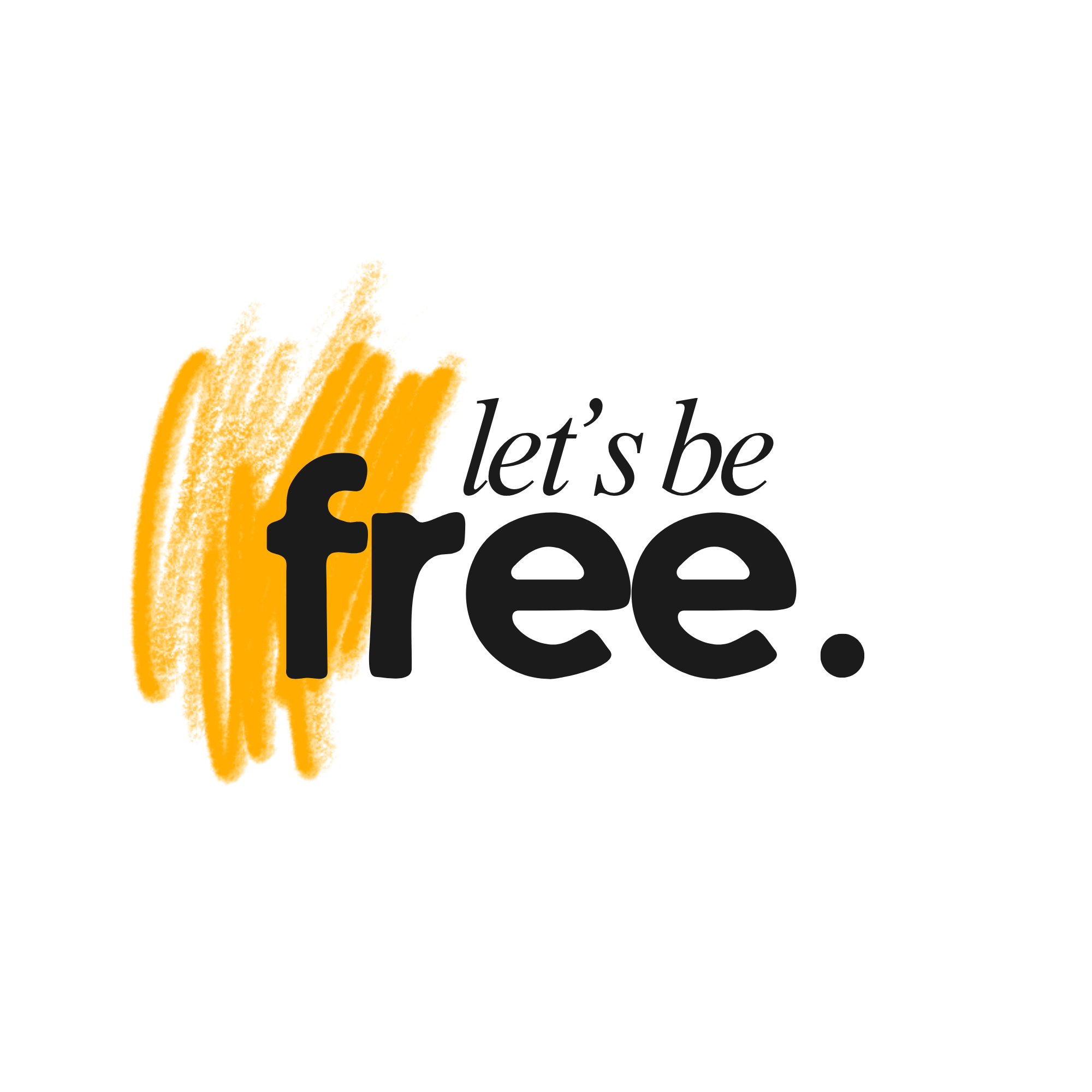 let's be free logo